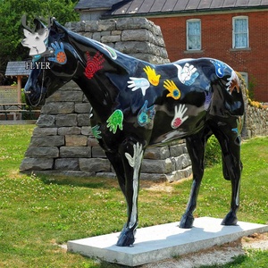 Vườn Trang Trí Sợi Thủy Tinh Lớn Horse Char Đồ Nội Thất Cho Trẻ Em Ngồi - Product Image 6