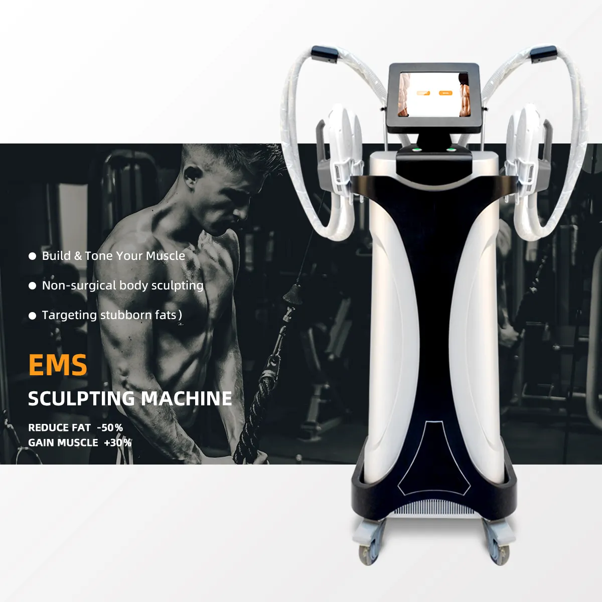 Máquina de emagrecimento muscular para emagrecimento corporal e aperto da pele estimulador muscular eletrônico EMS Máquina de escultura