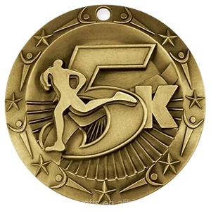 楽しいランニング亜鉛合金マラソン90kおめでとうございますストラップで最初の5kランナーメダルを実行しました - Product Image 3
