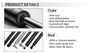 Nantai tùy chỉnh điều chỉnh nâng khí hỗ trợ thanh chống 10N/100N/150N/200N/250N/1000N/500lb khí lò xo xi lanh thép vật liệu sắt - Product Image 4