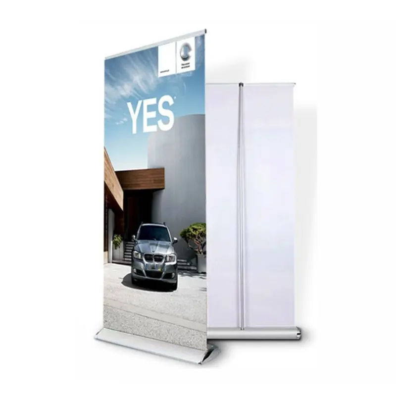 Vendita calda Logo personalizzato in alluminio Roll Up Banner Display pubblicitario Poster retrattile stendardo