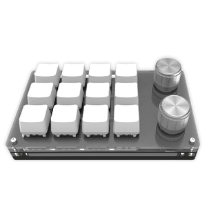 Teclado macro 12 teclas 2 perilla Teclado mecánico Intercambio en caliente Teclado personalizado Teclado de una mano Mini teclado