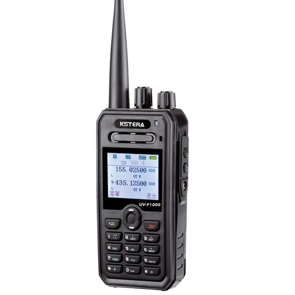 KST UV-F1000 DTMF PTT-ID ANI แฟชั่นแบบพกพา Dual Band สองทางวิทยุที่มีจอแอลซีดีขนาดใหญ่