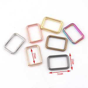 1 Inch Metal Purse Hardware Rainbow Rectangular <strong>Square</strong> Shape Belt Rings <strong>Loop</strong> <strong>Rectangle</strong> <strong>Buckles</strong> for Handbags Shoe Straps - Product Image 2