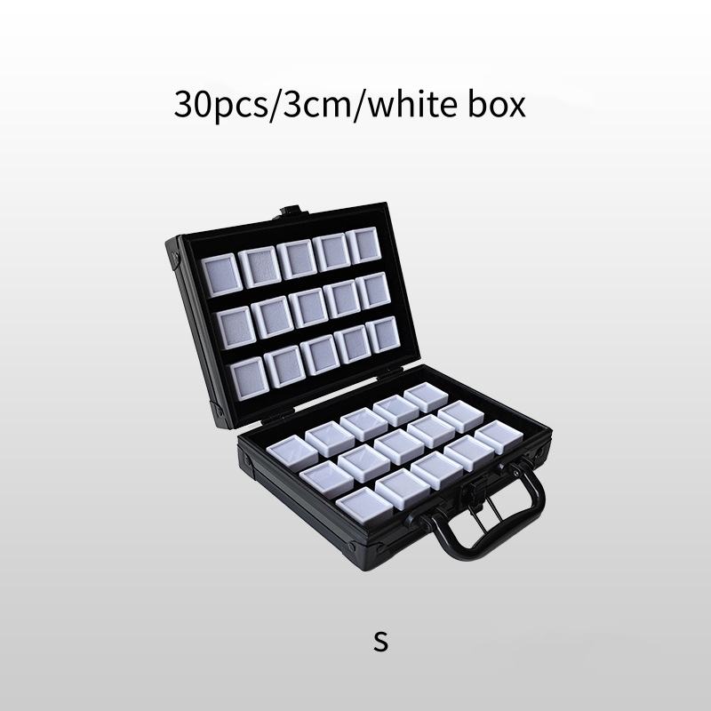 30 pièces/3 cm blanc + Boîte S