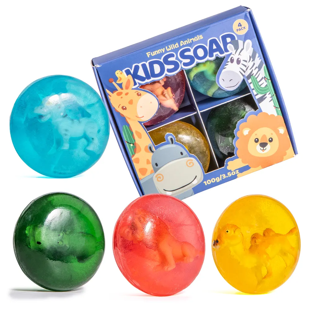 Regali personalizzati di natale per bambini giocattoli a sorpresa all'interno di Soild Set di sapone regalo per bambini che fanno il bagno sapone fatto a mano