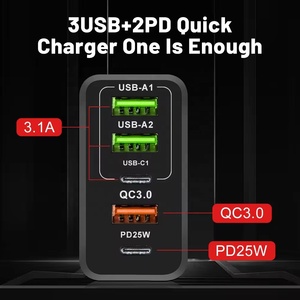 US/EU/UK 65W Fast Charger PD25w +QC3.0 USB Quick Wall Charger 5Port Dual Type C Usb a Fast Charger for IPhone/Huawei/<strong>Sumsang</strong> - Product Image 6