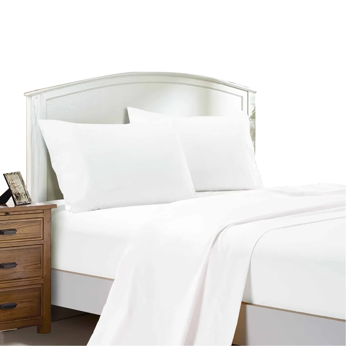 Top Heimtextil 100 % Baumwolle moderner Stil solide Muster-Bettwäsche-Set Super-Größe für Hotels
