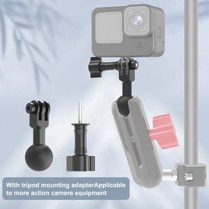 Insta360 için 1 "topuz montaj kaidesi adaptörü/GoPro Hero spor kamera RAM topu kafa bağlar ile uyumlu B boyutu çift soket kol - Product Image 3
