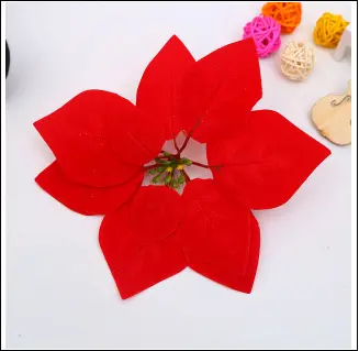  Artificial Christmas flower wholesale Christmas decoration Poinsettia flower Holiday New Year Christmas tree decorations
