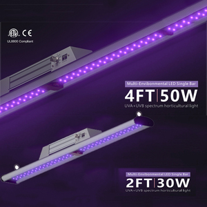 טווח 50w-4ft uv ספקטרום אחד הוביל בר-סביבה משלים רב-סביבתית לפרח ip65 דירוג uva בלבד 30w-2ft