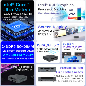 AI <strong>Computing</strong> I5/i7 Mini PC DDR5 PCIe4.0 SSD Thunder4 48G Win11/Linux <strong>Embedded</strong> System Industrial <strong>Compact</strong> Office Grade Mini PC - Product Image 4
