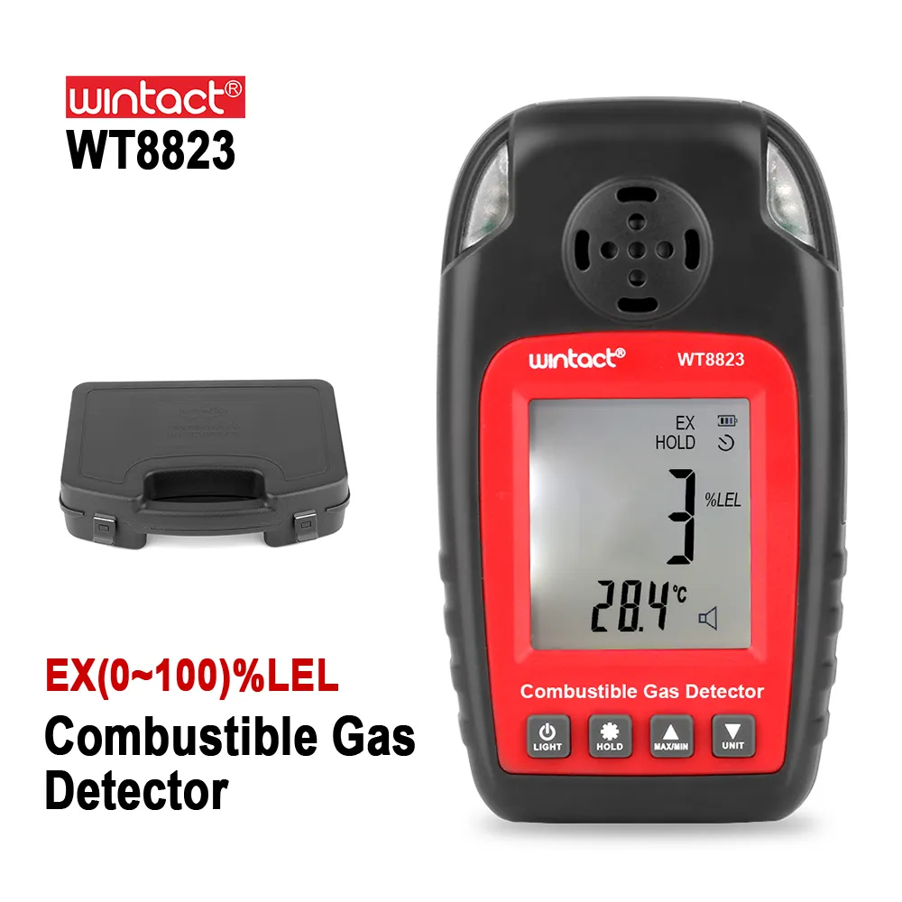 WINTACT WT8823 WT8820 Combustible Gas Detector handheld Methane Gas Detector Professional Equipment