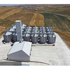 Commercial Grain Steel Warehouse Durable Metal Storage for Bulk Commodities Industrial Steel Grain <strong>Silos</strong> for Large-Scale Farming