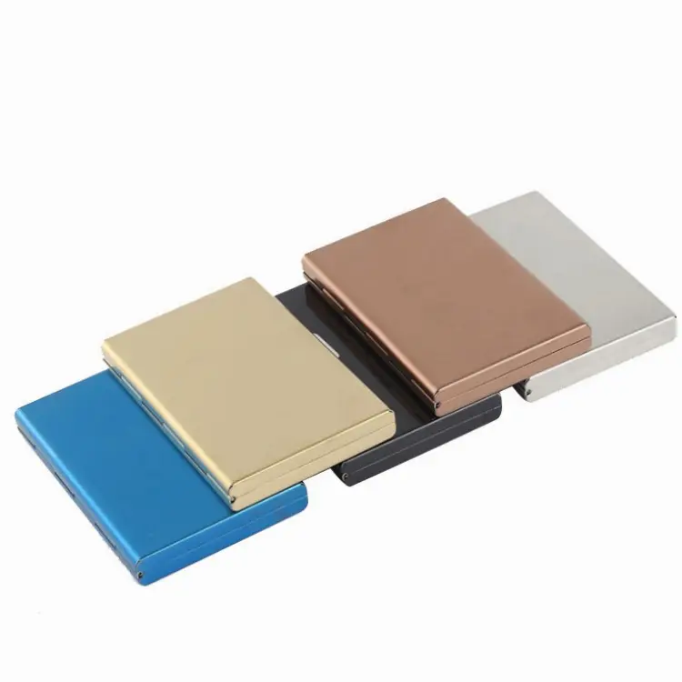 Минималистичный металлический держатель для карт, кошелек RFID из углеродного волокна для мужчин, Ультратонкий алюминиевый зажим для денег, держатели для кредитных карт