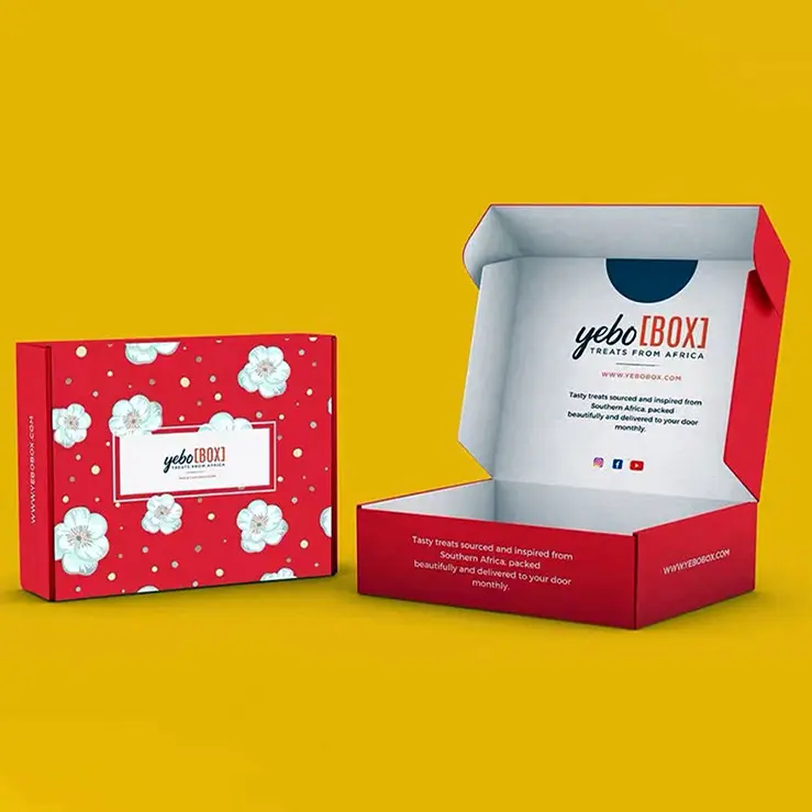 Enveloppes d'emballage en papier personnalisées boîtes de kit de soins de la peau cosmétique boîte d'emballage d'expédition ondulée imprimée avec insertion