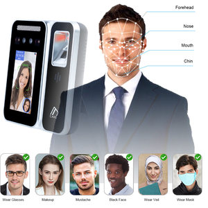 Detección de rostros en vivo Biométrica AI Face Time Asistencia Máquina Sistema de control de acceso de huellas dactilares Tarjeta RFID con WiFi TCP/IP