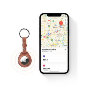 Apple PU deri kılıf için kılıf AirTags kabuk anahtarlık izci kolye kılıf bulucu Pet kaybı önleyici - Product Image 3