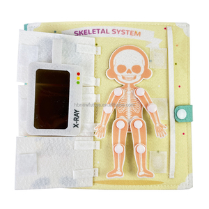 新设计幼儿教育织物科学人体解剖学书籍学习身体结构儿童忙书 - Product Image 3