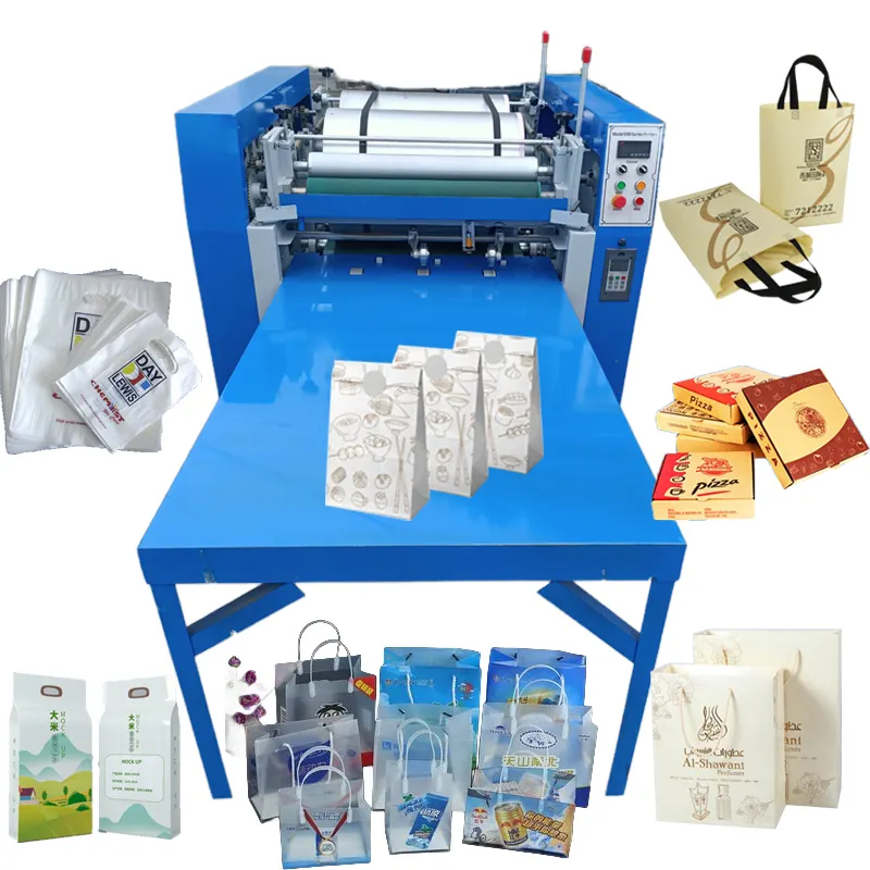 Máquina de impresión flexográfica de bolsas de papel de 1-6 colores para cajas de pizza corrugadas