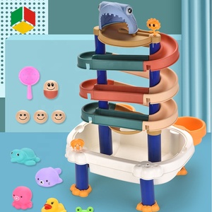 QS Toys DIY Rennstrecke PVC Montieren Sie Gleis bausteine Spielen Sie Road Car Tracks Boy Game Lernspiel zeug mit Vinyl