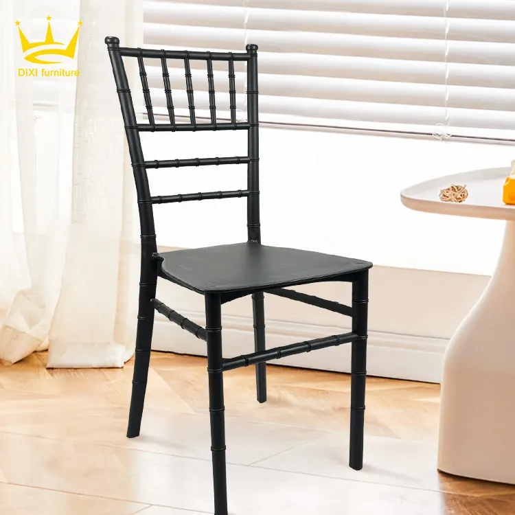 Дешевое красочное черное пластиковое кресло для гостиничной мебели, праздничное мероприятие, столовая, Штабелируемый стул для ресторана, стул Chiavari Tiffany