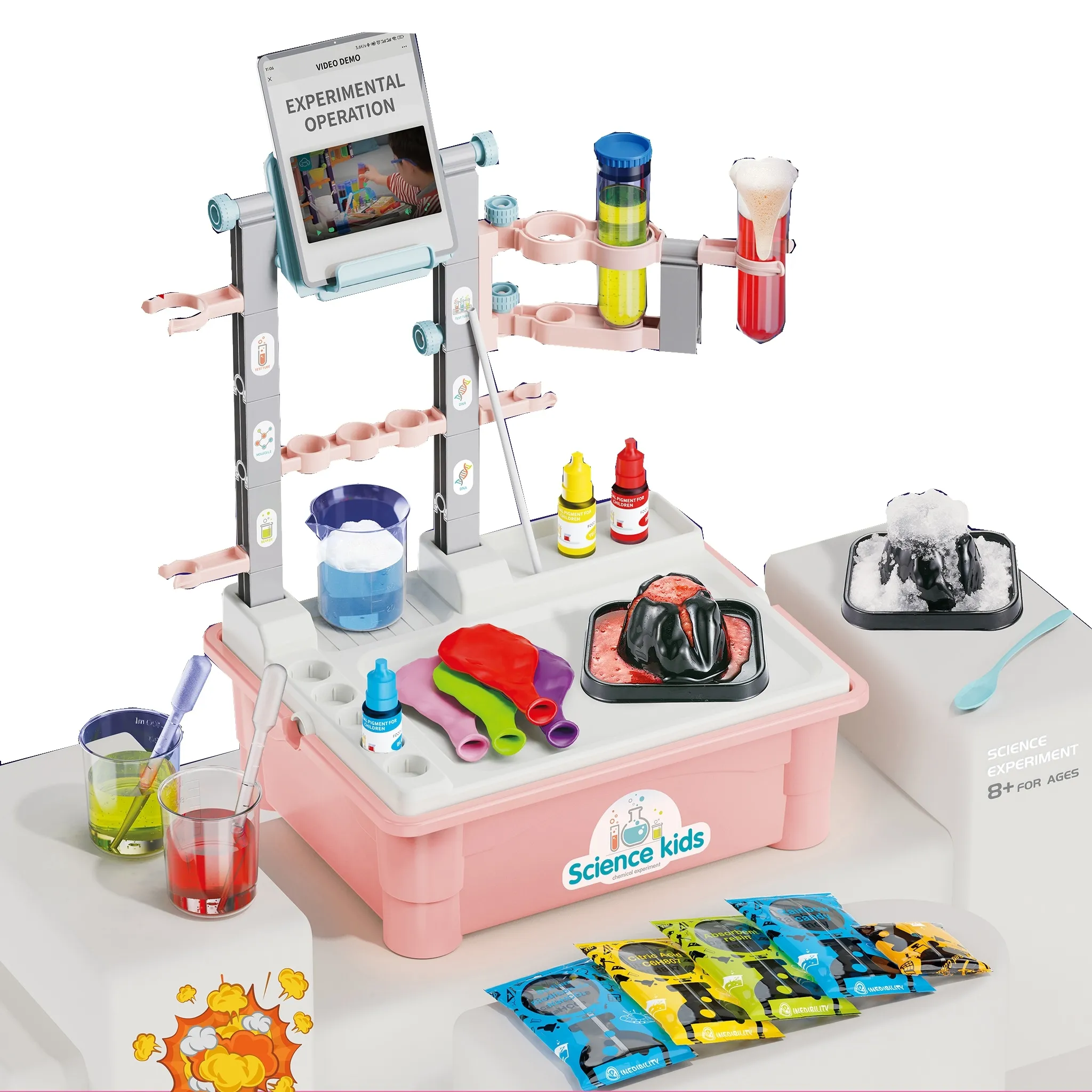 Giocattoli educativi per bambini set di esperimenti scientifici di chimica esperimento di laboratorio scientifico giocattoli di apprendimento