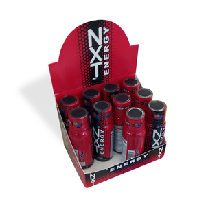 Pantalla de mostrador de mesa de papel de Color rojo con logotipo personalizado con agujeros Pantalla de encimera de cartón para botellas de 30ml - Product Image 1
