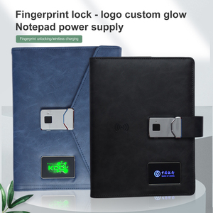 Uso multifunción de huellas dactilares para desbloquear el bloc de notas PUleather 8000mAh 1000 colores Tamaño A5 Cargador inalámbrico Banco de energía Diario Notebook - Product Image 6
