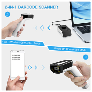 Escáner Wi-Fi NETUM inalámbrico con base de carga, lector de código de barras 2D QR PDF417, con base de carga - Product Image 4