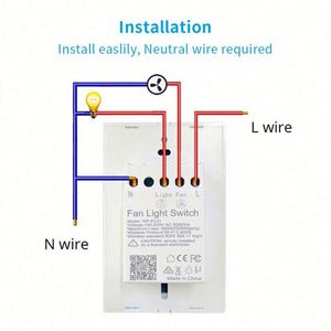 Tuya WiFi Smart Decke Fan Licht Wand Schalter, smart Leben/Tuya APP Timer stimme control und Countdown Verschiedene Geschwindigkeit Control - Product Image 2