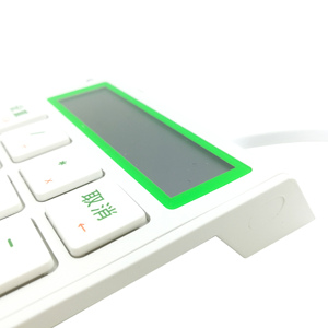 Teclados numéricos ergonómicos personalizados Teclado numérico de 19 teclas Teclado de terminal POS con cable USB Calculadora de pantalla de 12 dígitos