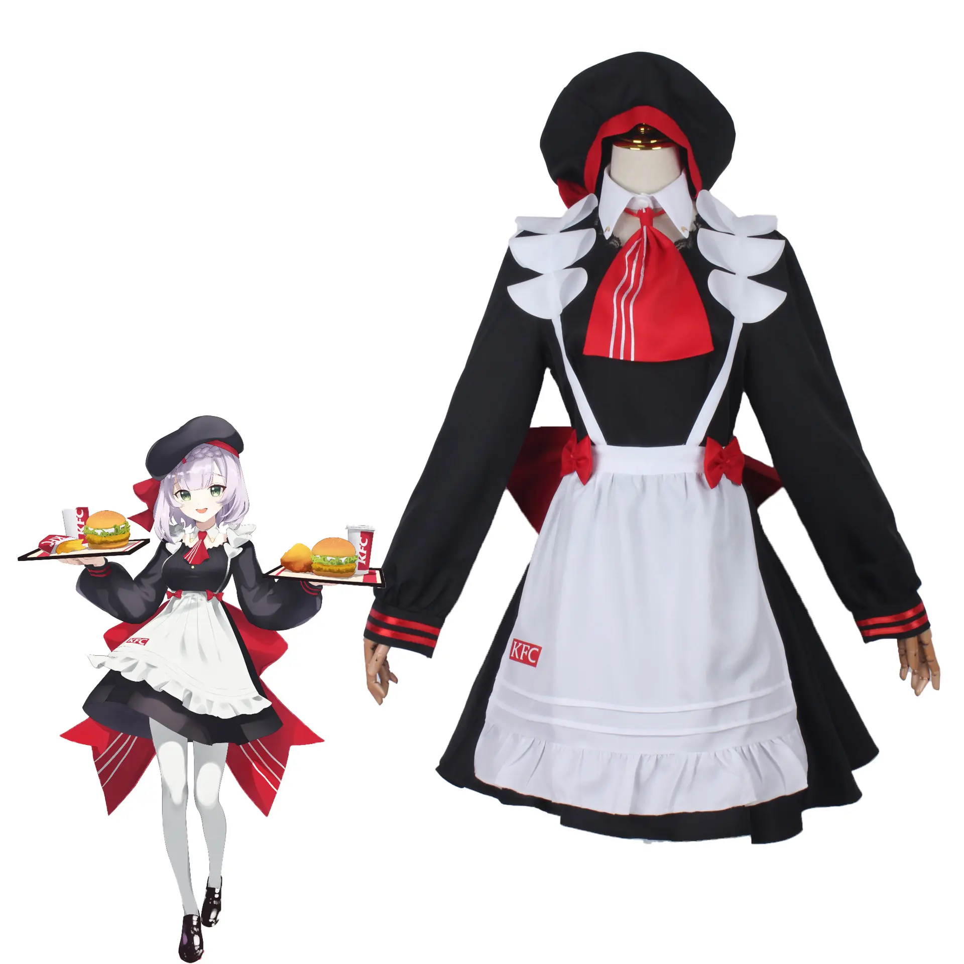30 Anime Game Genshin Impact Noelle Linkage impiegato uniforme Lovely Maid Dress Outfit Costume Cosplay Halloween Women