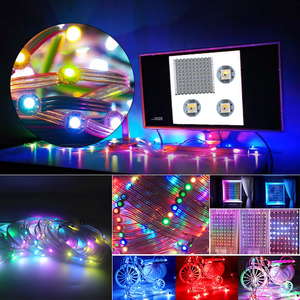 100ランプSK6812LEDピクセルモジュール5050 RGB W WW NW 4 in 1 SMD内蔵6812 ICアドレス指定可能な小型ラウンドボードライトストリングシート - Product Image 6
