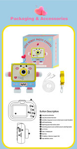 Y6 Loveロボットカメラ子供用新到着高解像度IPS 2.0インチ320X240タイプC写真カメラビデオカメラ - Product Image 5