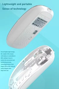 เมาส์ไร้สายบาง2.4G BT ไร้สายชาร์จไฟ LED ไร้สายเล่นเกมคอมพิวเตอร์ไร้สายสองโหมด - Product Image 5