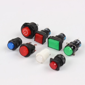 Interruttore a pulsante quadrato con ritorno automatico a 5 Pin Led 16mm AL6-M AB6-M - Product Image 3