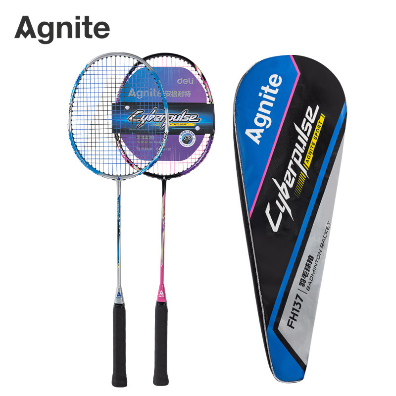 FH137 Carbon Steel Alloy One-Piece Badminton Racquet
