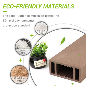 50*100มิลลิเมตรกลางแจ้ง WPC รั้วราวบันไดกรอบทางเดินเดินเล่นตารางไม้หลอด - Product Image 4