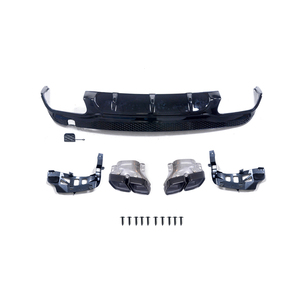 2014-2015สำหรับ Benz E Class W207คูเป้ชุดตัวขอบด้านหลังพร้อมปลายกันชนสีเงินสีดำอัพเกรดสำหรับ E53 E63ดิฟฟิวเซอร์หลังอัตโนมัติ - Product Image 1