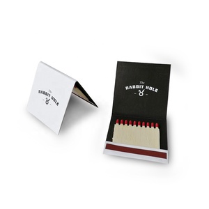 4.8 ซม.ตรงกับสีแดงเคล็ดลับ Match กล่องโลโก้ที่กำหนดเอง with10 แท่ง matchbook - Product Image 1