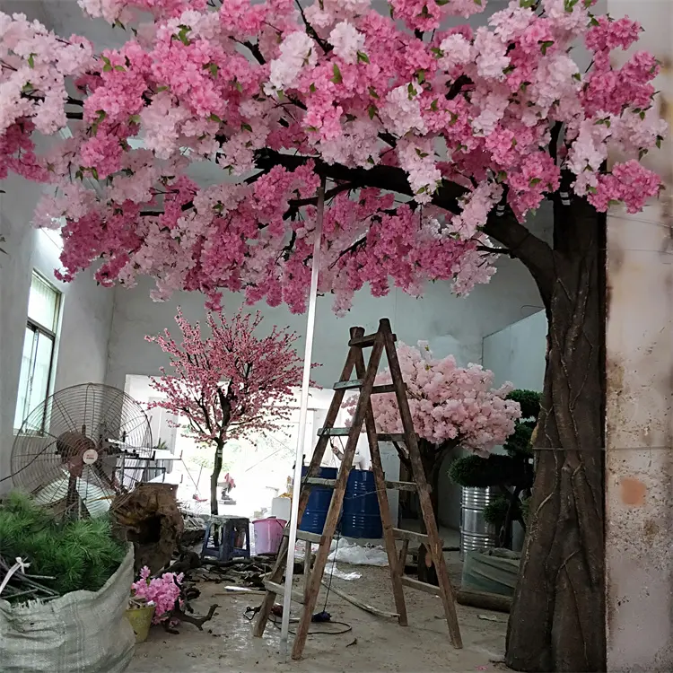 Árbol Artificial de cerezo, ornamento de sakura para decoración de supermercado, venta al por mayor