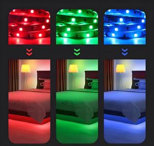 RGB App & ses kontrollü LED şerit işıklar 5050 renkli kovalayan 12V/24V 5m IP20 IP20 bakır PCB 8mm kesilebilir su geçirmez - Product Image 5