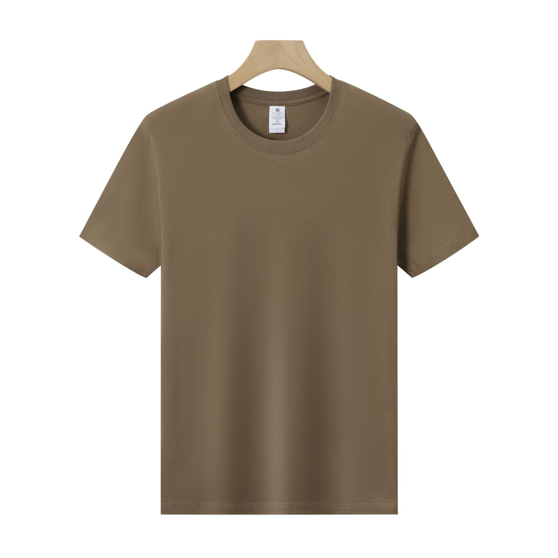 Khaki-180g pure cotton t
