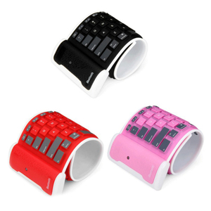 Teclado Flexible de silicona suave para teléfono, tableta, teclado enrollable inalámbrico plegable, plegable, enrollable, silencioso, 87 teclas, teclados, teclados - Product Image 3