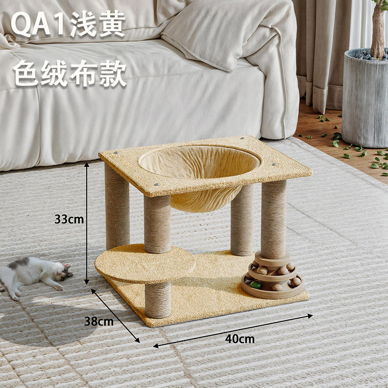 Style de velours jaune clair QA1-40x38x33cm