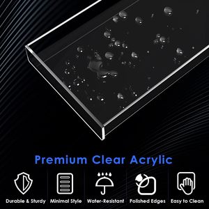 批发工厂矩形亚克力托盘，带插入Lucite服务托盘 - Product Image 4