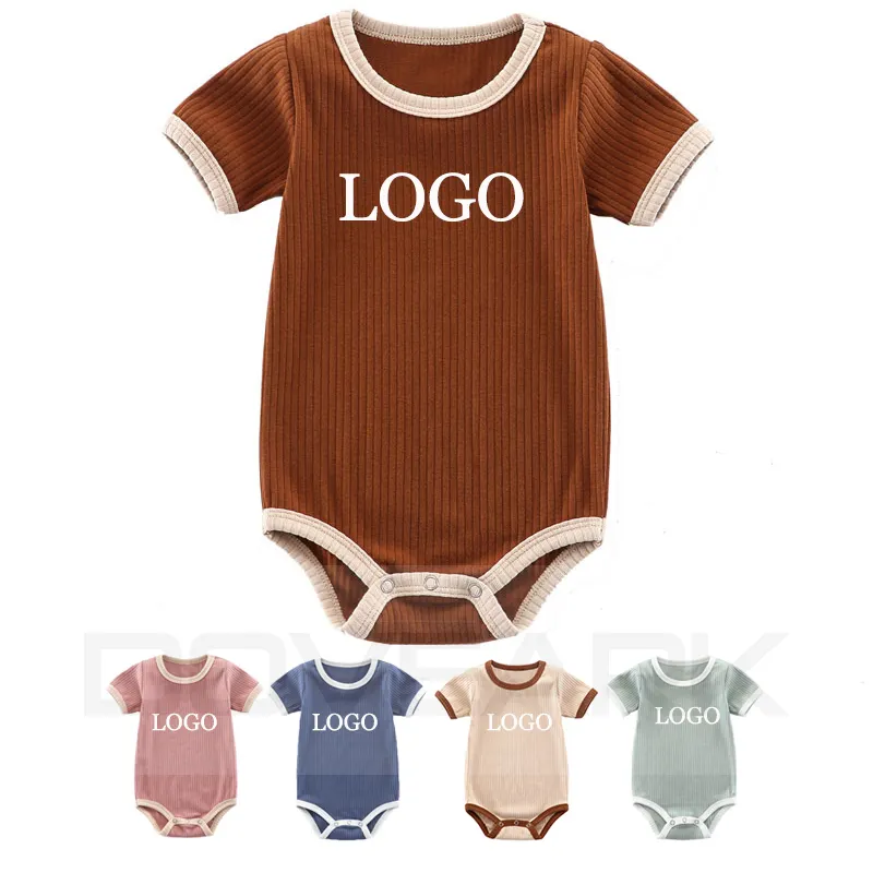 بدلة جسم للأطفال من القطن الخالص بألوان أبيض سادة وبسعر منخفض للبيع بالجملة من المصنع رومبير للأطفال حديثي الولادة