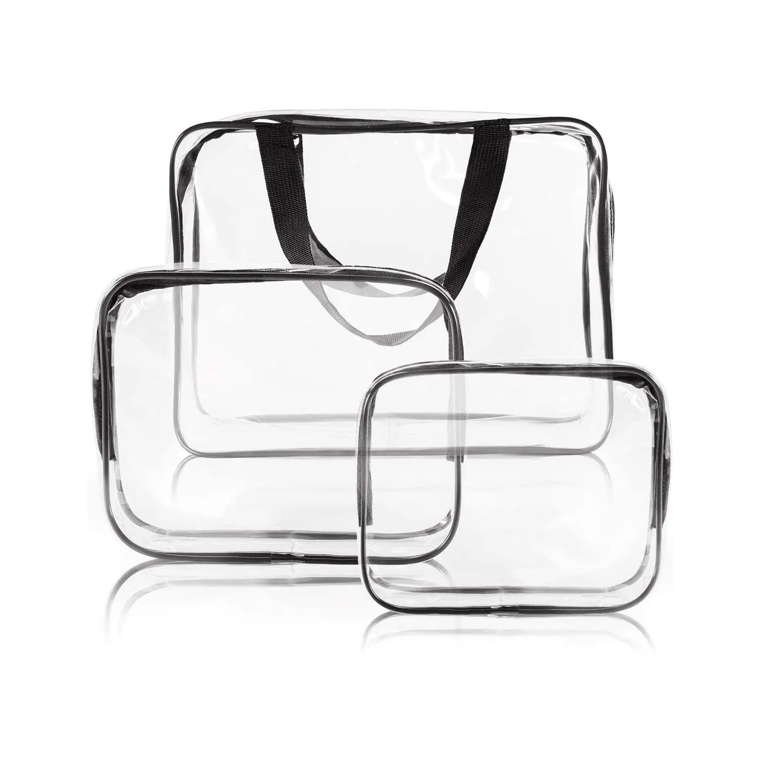 Sac en PVC personnalisé de couleur transparente, écologique, vente en gros, unités