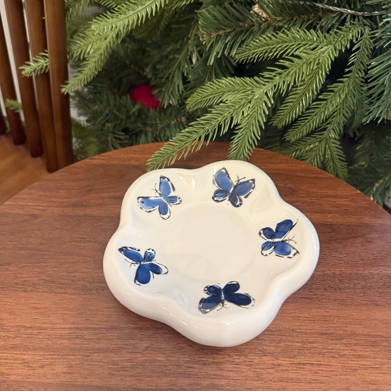 Blue butterfly Chubby Dish